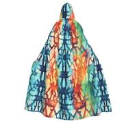HJFCZH Exotic Tribe Tie Dye Style Printing Halloween Adult Hooded Cloak is a super large, comfortable, and durable cloak