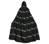 HJFCZH Falling snow on pine branches Picture Halloween Adult Hooded Cape Cloak for wear during Halloween, role-playing