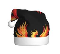 HJFCZH Fire phoenix flying in the starry sky Printing Christmas Hat for Adult Making It a Fun and Durable Gift for Men and Women