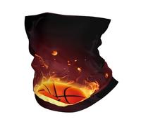 HJFCZH Fired Up Basketball Prints Multifunctional Sport Headband - Seamless Stretchable Neck Warmer for Running, Hiking, Cycling & Beach Fun - Soft, Quick-Dry, Versatile Headwear