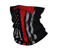HJFCZH Firefighter Axe Red Line Flag Prints Multi-Functional Sport Throw - Seamless, Quick-Dry Headwear for Hiking, Cycling, and Beyond!