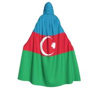 HJFCZH Flag of Azerbaijan Prints Halloween Adult Hooded Cloak ensuring easy care and long-lasting use