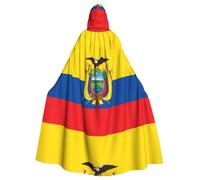 HJFCZH Flag of Ecuador Prints Hooded Cloak - Extra Large Cape, Durable Costume Throw for Cospla