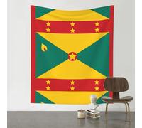HJFCZH Flag of Grenada Prints Wall Decor Tapestry 60x51in - Boho Dorm Room Backdrop, Beach Blanket & Stylish Sofa Throw