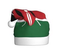 HJFCZH Flag of Kenya Printed Christmas Hat for Adult Soft, lightweight Holiday party use