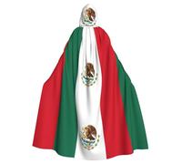 HJFCZH Flag of Mexico Prints Hooded Cloak - Extra Large Cape with Drawstring, Cozy Layer