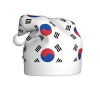 HJFCZH Flag of Republic of Korea Printing Christmas Hat for Adult Making It a Fun and Durable Gift for Men and Women