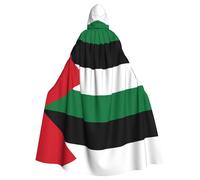 HJFCZH Flag of the State of Palestine Prints Hooded Cloak - Extra Large Cape with Drawstring, Cozy Layer