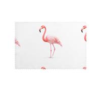 HJFCZH Flamingo gently touching the water Printed Placemats for Dining Table Set of 6 for Hotels, Homes, and Banquets as Decorative Table Decorations, Beautiful durable