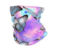 HJFCZH Flowers Colorful Butterfly Prints Multi-Functional Sport Throw - Seamless, Quick-Dry Headwear for Hiking, Cycling, and Beyond!
