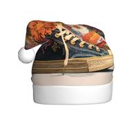 HJFCZH Flowers in the Shoes Picture Christmas Hat Durable for Adult for Halloween, Christmas, New Year