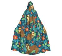 HJFCZH follow your dreams sloth Printed Halloween Adult Hooded Cloak for various party and carnival settings