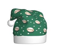HJFCZH football field sport Prints Christmas Hat for Adult for Christmas, Halloween, New Year, sales, promotions