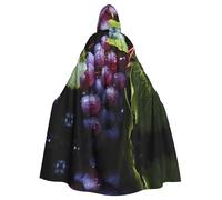 HJFCZH Fresh Grapes Printing Halloween Adult Hooded Cloak is a super large, comfortable, and durable cloak