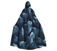 HJFCZH full moon wolf Printing Halloween Adult Hooded Cloak is a super large, comfortable, and durable cloak