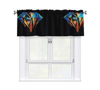 HJFCZH Galaxy Diamond Prints Kitchen Window Cover - 54x18 Inch Peach Skin Valance for Soft Lighting & Easy Style