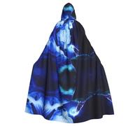 HJFCZH Galaxy Wolf Prints Hooded Cloak - Extra Large Cape, Durable Costume Throw for Cospla