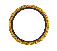 HJFCZH Gay Pride Rainbow Pattern Prints Steering Wheel Cover - Quality Neoprene Protector, Non-Slip Grip, Durable Car & Truck Interior Accessory