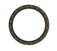 HJFCZH Gay Pride Rainbow Prints Steering Wheel Cover - Quality Neoprene Grip, Durable Non-Slip Protection for Cars, Trucks & SUVs