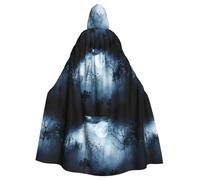 HJFCZH Gothic Happy Halloween Prints Hooded Cloak - Extra Large Cape with Drawstring, Cozy Layer