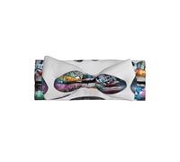 HJFCZH Graffiti Lips Prints Baby Bow Headband - Soft & Stretchy Newborn Hair Accessory for Photo Shoots & Baby Shower Gifts - Gentle Knit Layer for Infants 0-6 Months