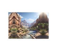 HJFCZH Grand Canyon Printed Placemats for Dining Table Set of 6 for Hotels, Homes, and Banquets as Decorative Table Decorations, Beautiful durable