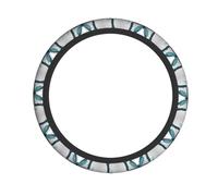 HJFCZH Gray Teal Flower Butterfly Prints Quality Steering Wheel Layer - Durable Neoprene Protection & Universal Fit