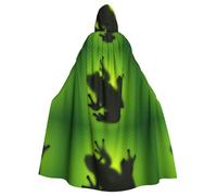HJFCZH Green Frog Shadow Prints Hooded Cloak - Extra Large Cape with Drawstring, Cozy Layer