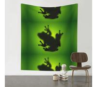 HJFCZH Green Frog Shadow Prints Wall Decor Tapestry 60x51in - Boho Dorm Room Backdrop, Beach Blanket & Stylish Sofa Throw