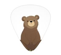 HJFCZH Guitar Picks 12-Pack, 3 Thicknesses, Smooth Wear-Resistant | Little Bear In The Flowers Picture