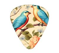 HJFCZH Guitar Picks Set of 12, 3 Thicknesses, ABS Material, for Acoustic | Electric Guitar, Ukulele A Bird Among The Flowers Prints