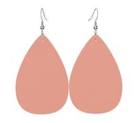 HJFCZH Hai Tianxia Prints Teardrop Leather Earrings - Lightweight Dangle Earrings for Women, Vivid Color Faux Leather Drops with Silver Plated Hooks, Stylish Jewelry
