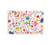 HJFCZH Happy Birthday Background Printed Placemats for Dining Table Set of 6 for Hotels, Homes, and Banquets as Decorative Table Decorations, Beautiful durable