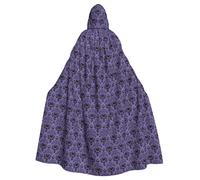 HJFCZH Haunted Mansion Prints Hooded Cloak - Oversized Cape, Cozy Throw for Halloween & Cosplay Fun