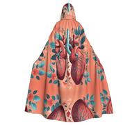 HJFCZH Heart Lungs Picture Halloween Adult Hooded Cloak ensuring easy care and long-lasting use