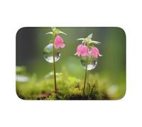 HJFCZH Hem Mat 40x60in Washable Accent Rug for Bathroom Vanity | Guest Room Blister Flowers Printing