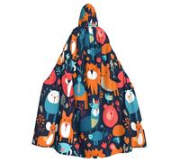 HJFCZH Hug Animal Printed Halloween Adult Hooded Cloak for various party and carnival settings