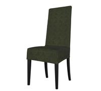 HJFCZH Hunter Green Floral Petals Pattern Prints Dining Chair Throw Covers - Stretchable Slipcovers for Chair Seat Back - Protect Furniture from Kids & Pets - Easy Care, No Ironing Needed