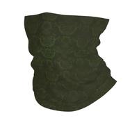 HJFCZH Hunter Green Floral Petals Pattern Prints Multifunctional Sport Headband - Seamless Stretchable Neck Warmer for Running, Hiking, Cycling & Beach Fun - Soft, Quick-Dry, Versatile Headwear