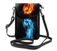 HJFCZH Ice and Fire Boxing Leather Crossbody Phone Cover
