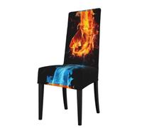 HJFCZH Ice and Fire Boxing Prints Protection Cover for Dining Chair - Stretch Slipcovers, Renew Your Chairs Instantly, No Ironing Needed, Fits Most Standard Chairs