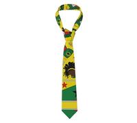HJFCZH Jamaican Elements Printed Men's Necktie tie Soft & Comfortable, Non-Deforming, Fade-Resistant, Durable (57X3.1 inch)