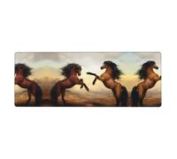 HJFCZH Jumping Horse Mouse Pad 12x31.5in Extended Desk Throw