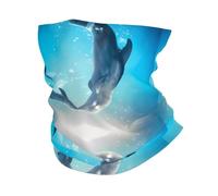 HJFCZH Kiss Dolphin Tale Pattern Prints Multifunctional Sports Headband - Seamless Athletic Throw for Running, Hiking, Biking & Outdoor Adventures - Soft, Breathable, Quick-Dry