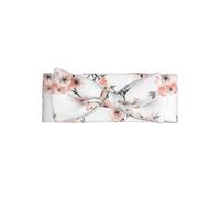 HJFCZH Light Coral Cherry Blossom Prints Baby Bow Headband - High-Grade Polyester & Spandex Knit Throw for Newborns - Soft, Stretchy & Adorable for Baby Girls 0-6 Months