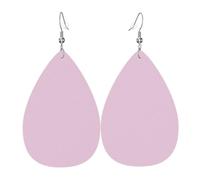 HJFCZH Light red Prints Drip Earrings - Stylish Faux Leather Charms - Lightweight Dangling Jewelry for Women & Girls - Festive Holiday Accents