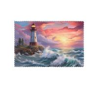 HJFCZH lighthouse diamond painting Printed Placemats for Dining Table Set of 6 for Hotels, Homes, and Banquets as Decorative Table Decorations, Beautiful durable
