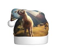 HJFCZH Llama Picture Christmas Hat for Adult quality accessory soft, lightweight, and fluffy