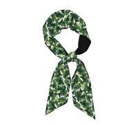 HJFCZH Long silk scarf Aniaml Camouflage Green Prints soft comfortable skin-friendly and breathable suitable for travel games and parties