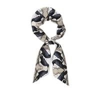HJFCZH Long silk scarf Cartoon black Ravens Prints soft comfortable skin-friendly and breathable suitable for travel games and parties